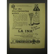 1964 Domecq's La Ina Sherry Ad - For the discriminating palate