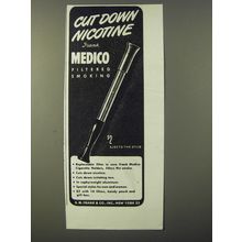 1947 Frank Medico Cigarette Holder Ad - Cut down nicotine