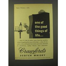 1964 Crawford's Scotch Ad - one of the good things of life