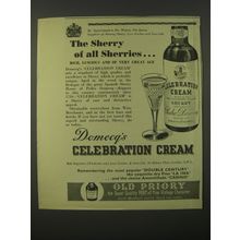 1964 Domecq's Celebration Cream Sherry Ad - The Sherry of all Sherries