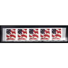 3632 37c U.S. Flag Very Fine MNH Strip of 5 PAL4322