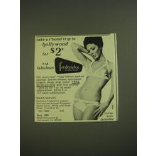 1974 Frederick's of Hollywood Lingerie Ad - Take a round trip to hollywood