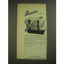 1974 L.L. Bean Heavy Duty Haversack Ad - Bean's Outdoor sporting specialties