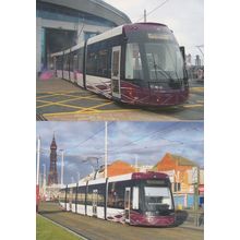 Flexity2 Tram Foxhall Blackpool 2x Bus Postcard s