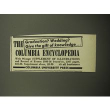 1957 Columbia University Press Book Ad - The Columbia Encylopedia - Graduation?