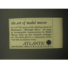 1957 Atlantic Recording Corp. Advertisement - The art of Mabel Mercer