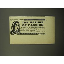 1957 Norton Book Advertisement - The Nature of Passion by R. Prawer Jhabvala