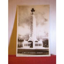 NAVAL WAR MEMORIAL, PLYMOUTH, DEVON used vintage postcard RP c.1920s =