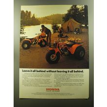 1982 Honda ATC Three-Wheeler Ad - Leave it all behind without leaving it all