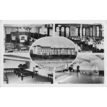 Balqueen Hydro Isle Of Man Snooker Billiard Table Vintage RPC Postcard