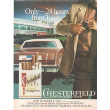 CHESTERFIELD CIGARETTES tobacco :- Original Vintage 1980 Magazine Advert