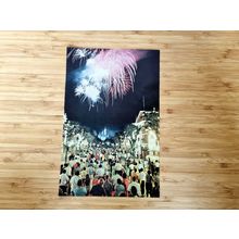 1960s Disneyland Photo Magazine Print, Fireworks over Sleeping Beauty Castle