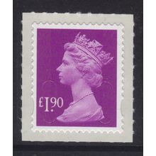 U2954 £1.90 Bright Mauve M12L SELF-ADHESIVE ~ GB Machin