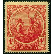 Barbados 1916 4d red on yellow SG187 unused