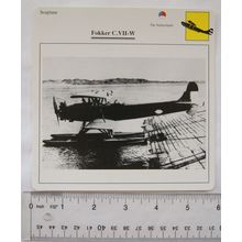 Fokker C.VII-W - The Netherlands - Seaplane - Collectors Club Card