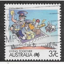 AUS 1988 37c 'LIVING TOGETHER - POSTAL SERVICES' FINE USED (EBID67-170)