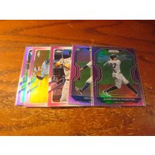 2021 Topps/Prizm, 5-Cards, Pink Refractors, STANTON/KLUBER, ++