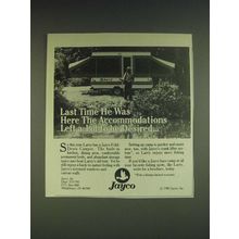 1985 Jayco Fold-Down Camper Ad - Last time he was here the accomodations left a