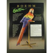 1987 Boehm Macaw in Porcelain Ad - Exotica