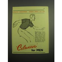 1948 Celanese Fabric Ad - Athletic underwear sports shirts and ties