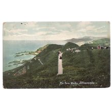 THE TORS WALKS, ILFRACOMBE unused antique postcard by Hartmann =