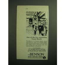 1970 The Benson Hotel Portland, Oregon Ad - few remaining great hotels