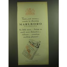 1946 Marlboro Cigarettes Ad - Taste - not money - counts in choosing Marlboro