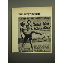 1952 Wish You Were Here Play Ad - Smash hit musical - Walter Winchell