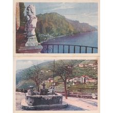 Ravello Fontana Belvedere Climbrone 2x Old Italian Postcard s