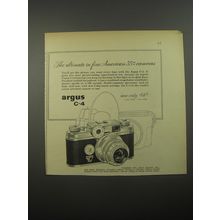 1956 Argus C-4 Camera Ad - The ultimate in fine American 35mm cameras