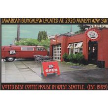 Javabean Bungalow Cafe West Seattle USA Coffee House Bus Postcard