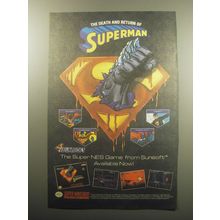 1994 Sunsoft The death and return of Superman Video Game Advertisement