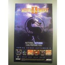 1994 Acclaim Mortal Kombat II Video Game Advertisement - Nothing Can Prepare You