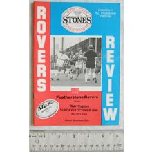 1986 programme Featherstone Rovers v. Warrington