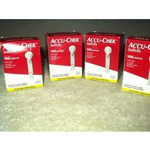 accu chek softclix lancets 4 sealed boxes of 100 400 total 12/31/26