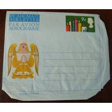 GB 1967 Christmas 9d Nativity Aerogramme Air Mail Letter postal stationery