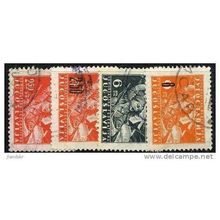 1945/1946 4 different values - #53 fine used (o)