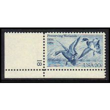 2092 20c Waterfowl Fine MNH P#S LL 18 ZA3238