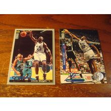 1995 Collectors Choice, 2-Cards, SHAQUILLE O'NEAL, HOF, Magic, Platinum