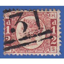GB QV 1870 1/2d ROSE PLATE 13 HS SG49 GU EDINBURGH SCOTLAND 131