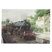 no 4767 PULLS INTO PICKERING STATION unused postcard railway steam engines =