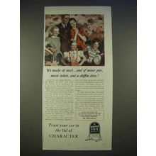 1940 Quaker State Oil Ad - It's Made of Steel, and Pies