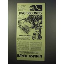 1951 Bayer Aspirin Ad - Two Seconds