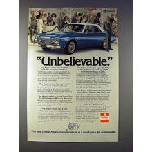 1976 Dodge Aspen Car Ad - Unbelievable!