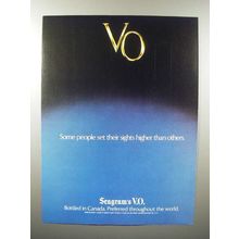 1977 Seagram's V.O. Canadian Whisky Ad - Sights Higher