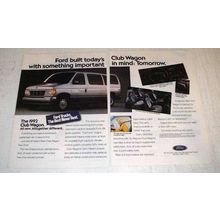 1991 Ford Club Wagon Ad - Somthing Important in Mind
