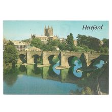 WYE BRIDGE, HEREFORD, unused vintage postcard by J Salmon =
