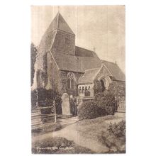 HOLLINGTON CHURCH, HASTINGS, SUSSEX. unused vintage postcard =