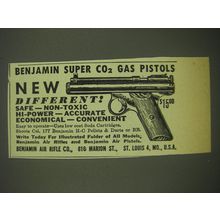 1952 Benjamin Air Rifle Gas Pistols Advertisement