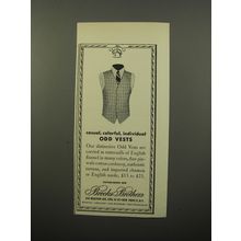 1950 Brooks Brothers Odd Vests Ad - Casual, colorful, individual odd vests